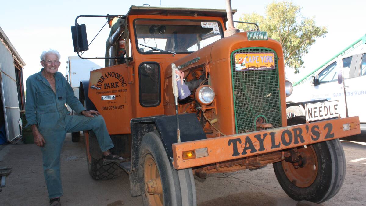 Cunderdin farmer Bill Taylor is cranking up for another trip in his trusty Chamberlain 9G tractor recently. "There's another trip being planned to go from Steep Point (Exmouth) across to the east but I won't be going this time," he said "I'm too old."But I'll take the 9G up to Steep Point (Exmouth) where they'll start the trek." Bill was referring to the Chamberlain 9G Tractor Club of WA's famous trek in 2000 from Steep Point to Byron Bay and its plans to do it again. 