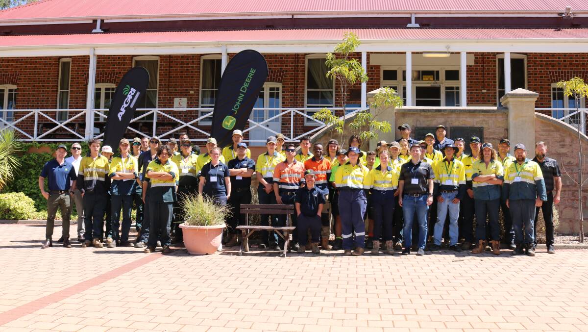 AFGRI Equipment trainees and staff who attended the companys 2023 apprentice and trainee induction at Muresk Institute, Northam.