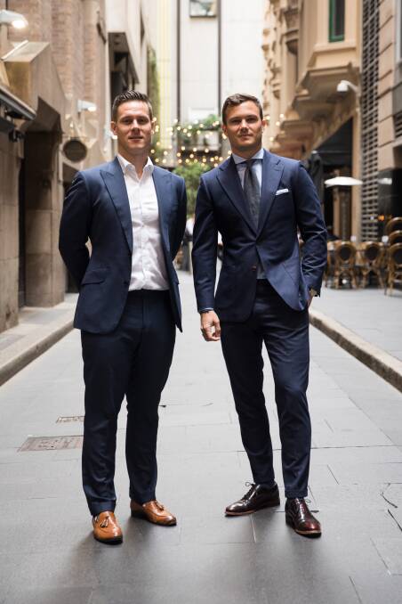 Founded by Robin McGowan (left) and James Wakefield in 2012, InStitchu only uses 100 per cent Australian Merino wool for its wool fabrics.