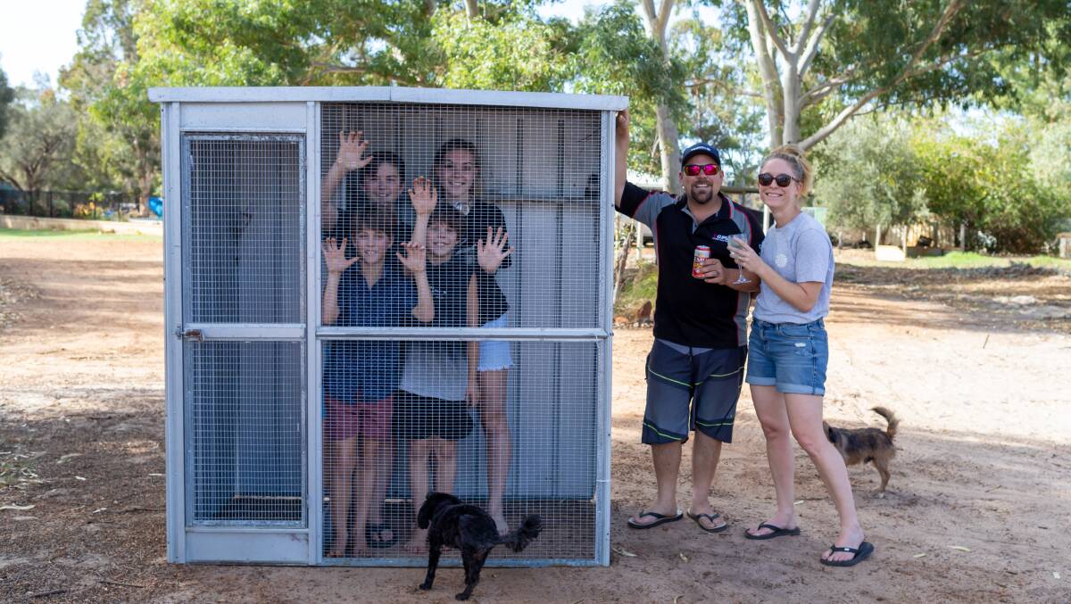  The Kabelka family thought it would be fun to cage the kids to give the parents some relief and remember the crazy time that was March 2020.