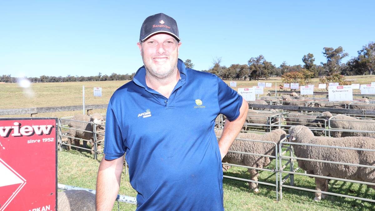 Clayton Smith, Wannamal, was at the Rangeview Merino stud ram sale at Darkan last week with his father Max and brother Nick when he stopped to have a chat about the upcoming harvest.