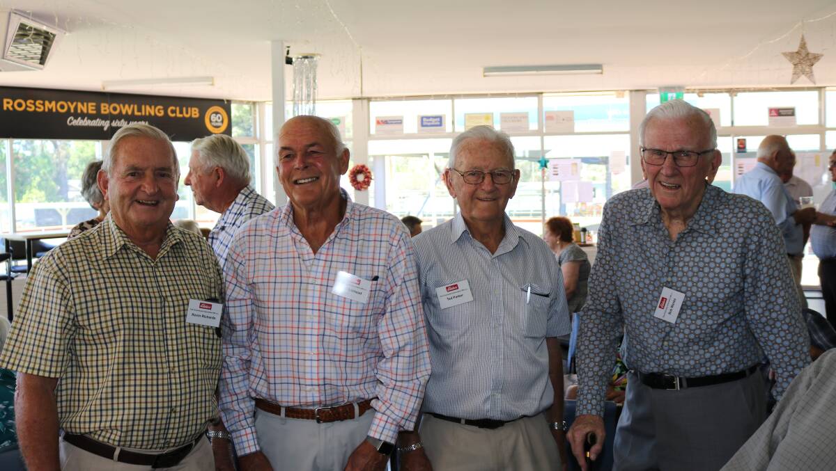 Enjoying each other's company were former workmates Kevin Richards, Mandurah, Bob Adshead, Attadale, Ted Parker, Madeley and Bob Wanke, Bicton.
