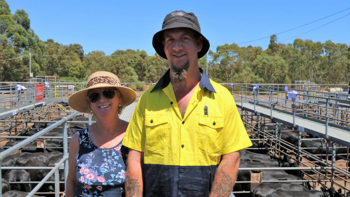 Donna and Luke Blechynden, Bridgetown, bought a couple of small pens of heifers, for $1750 each in the sale.