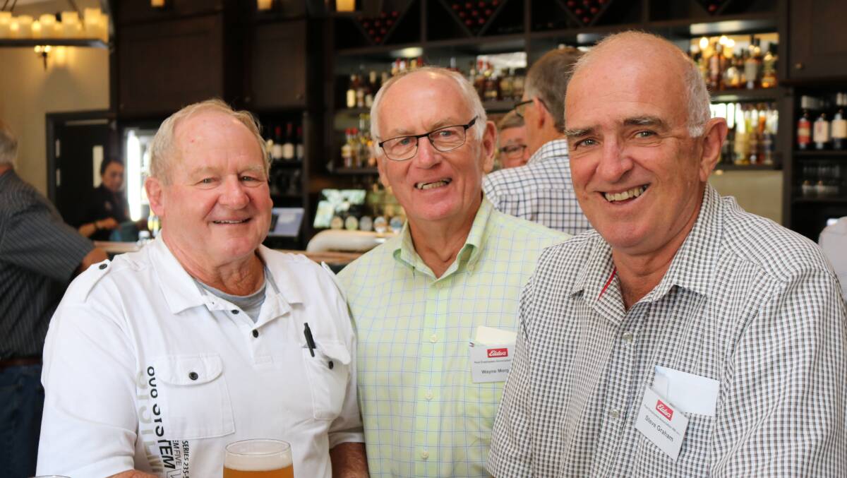Doug Shepherd, Australind, Wayne Morgan, Falcon and Steve Graham, Dunsborough, attended the lunch function.