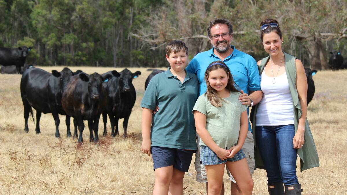 Multi-generational farming family James and Katina Bowie together with their children Jamie and Arabella will calve down 750 Angus females this season.