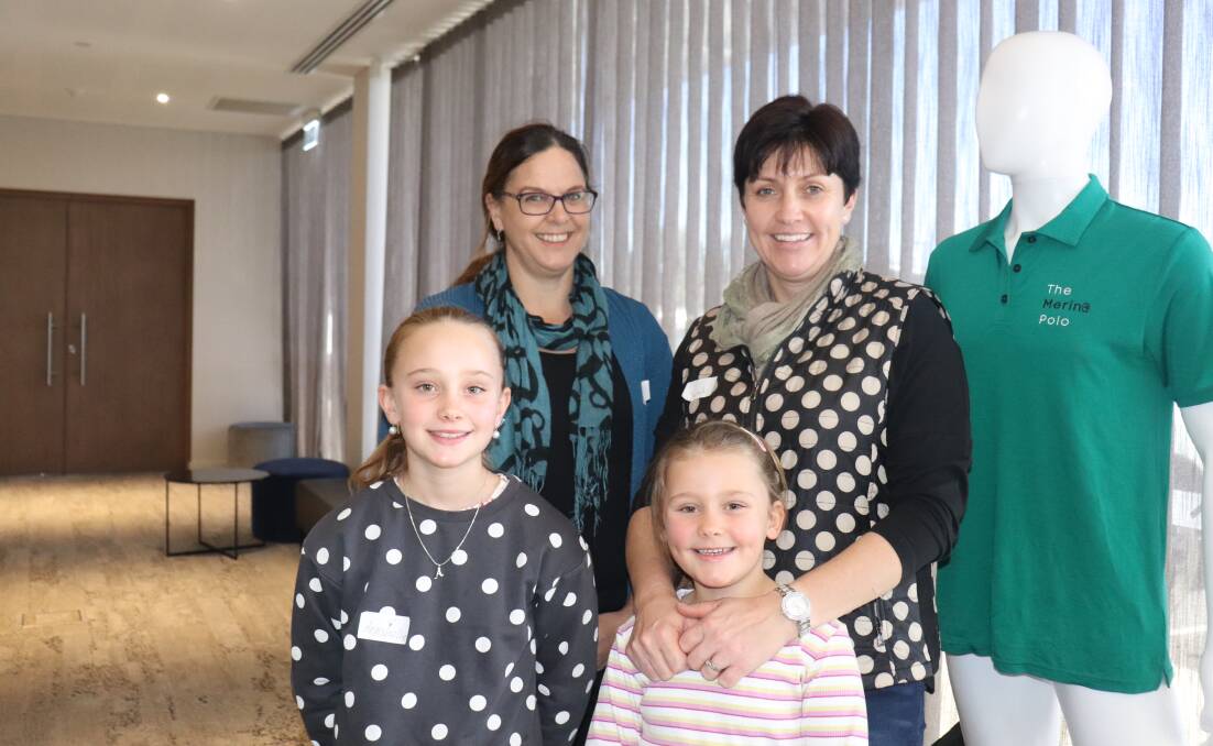 Education specialist Alysia Kepert (back left) with Sarah Buscumb, from Crackers Contracting, Quindanning and Ms Buscumbs daughters Annabelle, 9, and Ella, 6.