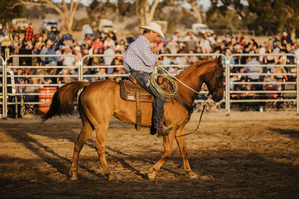 Martin Dawe at the Gilmac Mogumber New Years Eve Rodeo. Photo by Daniel Njegich.