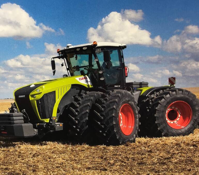 The latest CLAAS flagship – a 395kW (530hp) 4WD fixed frame model with continuously variable transmission as standard and transport speeds up to 50km/h.