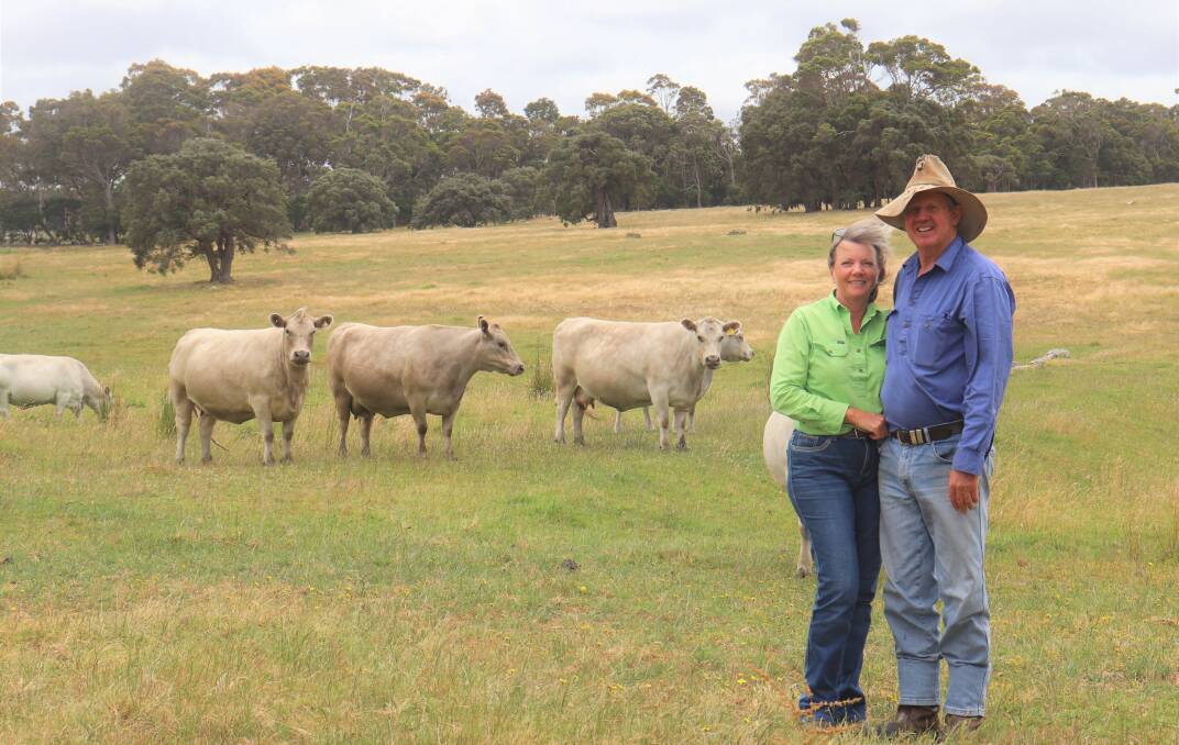  Kim (left) and Brett George moved to Kudardup just 18 months ago and enjoying running their cattle herd.