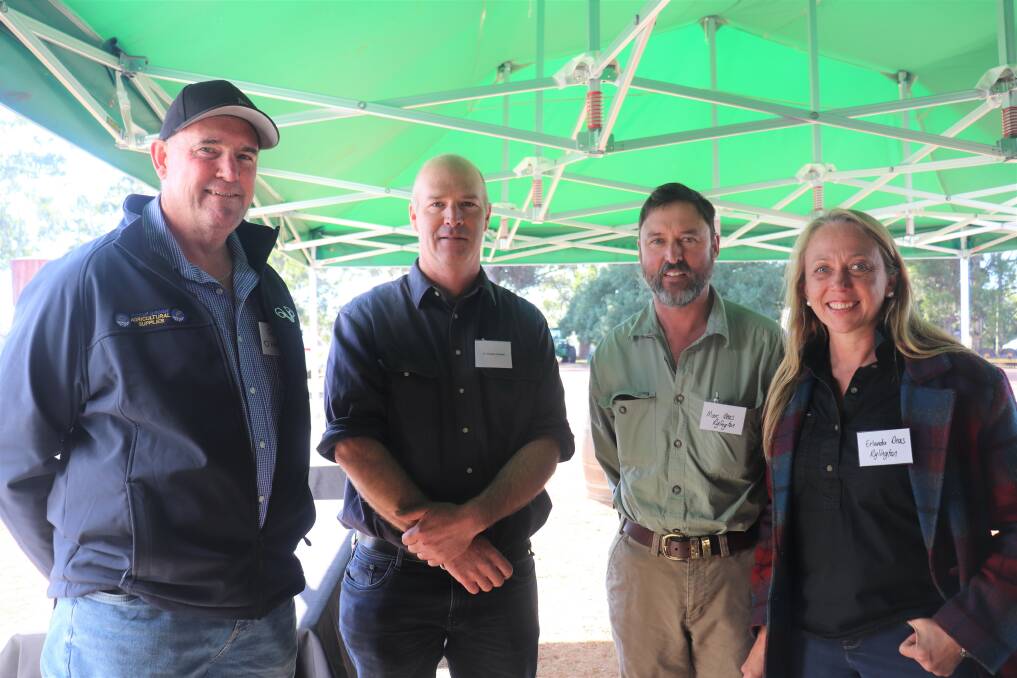 Greg O'Neil (left), Boyup Brook Agricultural Supplies, Shire of Boyup Brook councillor Charles Caldwell who attended university on a Rylington Park scholarship and is a member of the shire council's Rylington Park committee, along with Rylington Park resident managers Marc and Erlanda Deas.