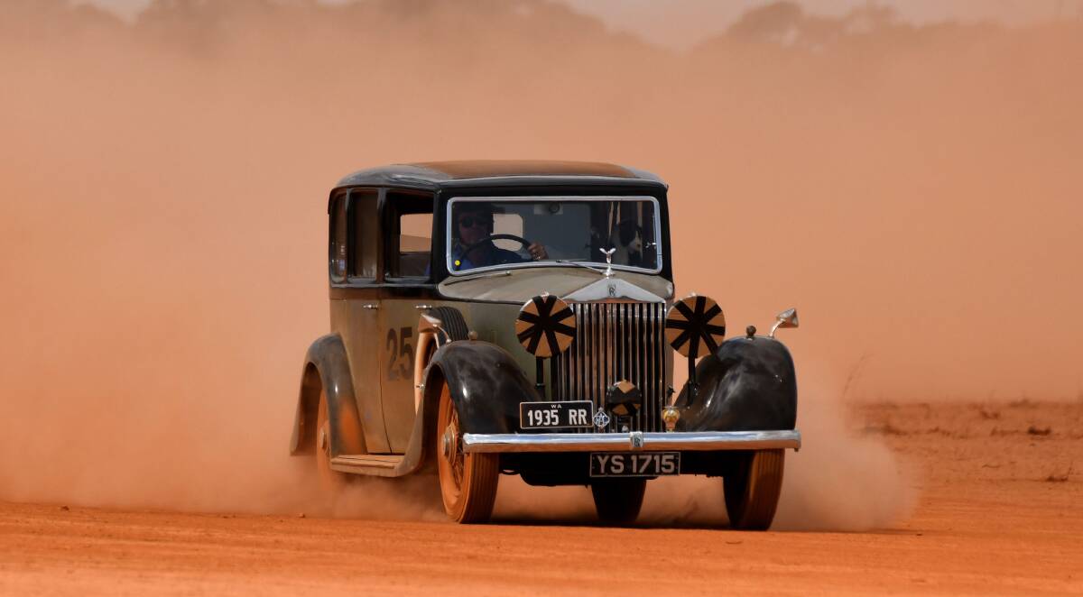 A 1935 Rolls Royce was one of the more unusual entrants in Red Dust Revival 2019. Imagine trying to get the dust out of that. Picture: Sharon Smith