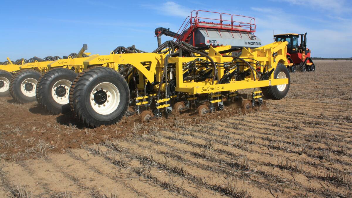 Gnowangerup manufacturer Duraquip unveiled a new 24.2 metre seeding bar called the Seed Storm which is exclusively distributed by McIntosh & Son.