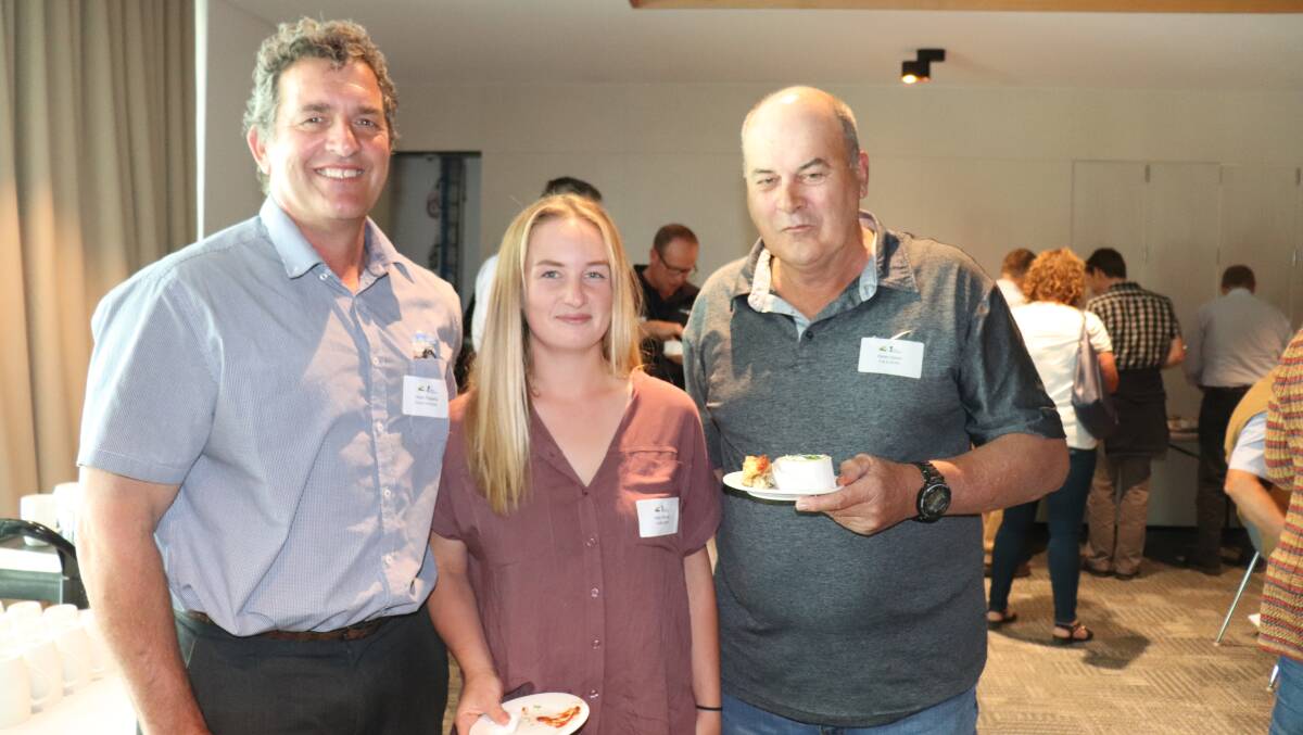 Summit Fertilizer's Ralph Papalia (left), with dairy farmers Nikki Pinnell Evans, Jindong and Peter Oates, Yoongarillup.