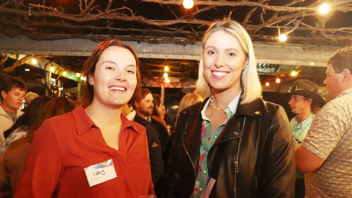 Grains Research and Development Commission national variety trials regional manager Issy Rogers (left) and CBH Group network planning analyst Kaila Eva.
