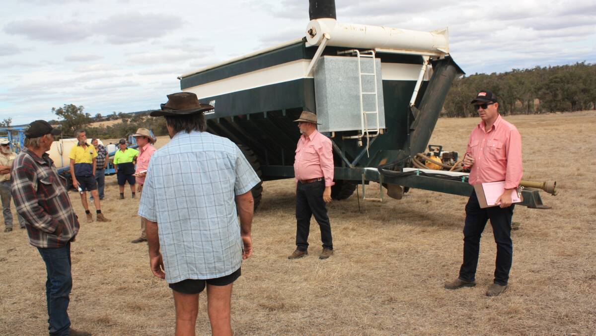 This single-axle 18-tonne Hi-Way chaser bin sparked a few bids from prospective buyers before it was sold for $30,000. It was in good condition and probably a portent of things to come with farmers looking for good quality equipment. With clearing sales postponed, there will be more interest in machinery dealer yards.
