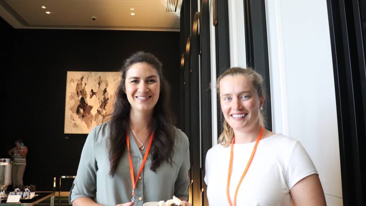  CBH Group corporate affairs adviser Kellie Todman (left), Perth and Grains Research and Development Corporation grower relations manager Rachel Asquith, Perth.