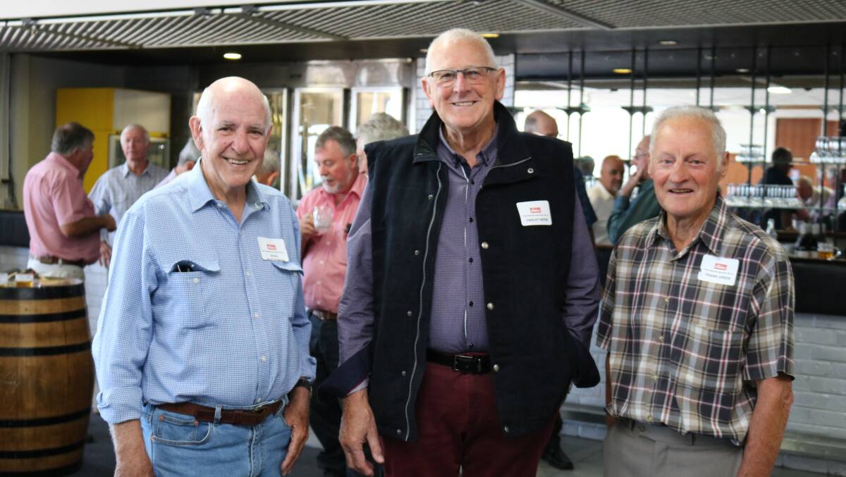 Finding plenty to reminisce about were Ross Blechynden (left), Denmark and from Albany, Harley Webb and Frank Green.