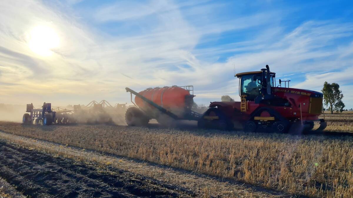 Seeding at South Yelbeni has been going for a couple of weeks, with some over three quarters of the way through their canola programs. Photo by Ruth Parkhouse.
