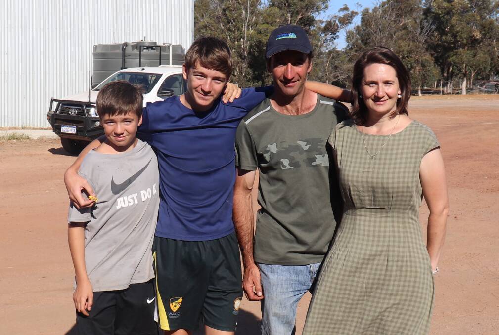 Vendors the Johnson family Ryan (left), Taylor, Lindsay and Chelsie, EP Johnson & Co, Wagin, (absent Clare and Ethon) held their clearing sale through Elders Wagin last week.
