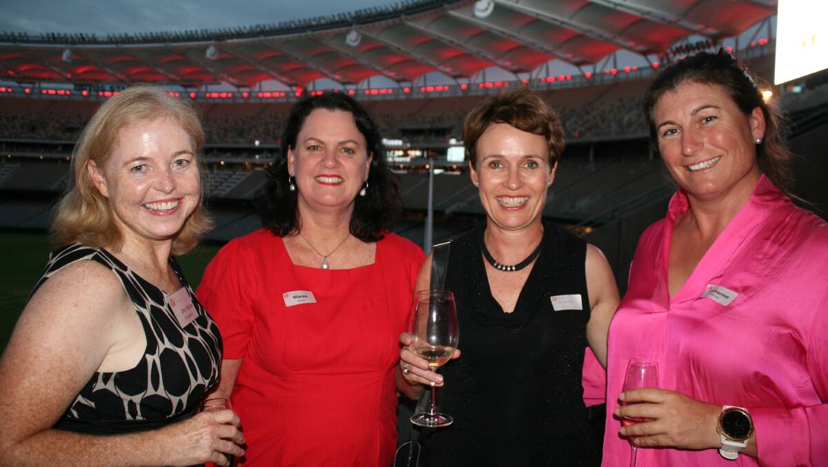 Value Creators director Ann Maree O'Callaghan (left), with SafeFarms project director Maree Gooch, RRR Network host Esther Jones, Denmark and 2012 Rural Woman of the year Catherine Marriott, Broome.