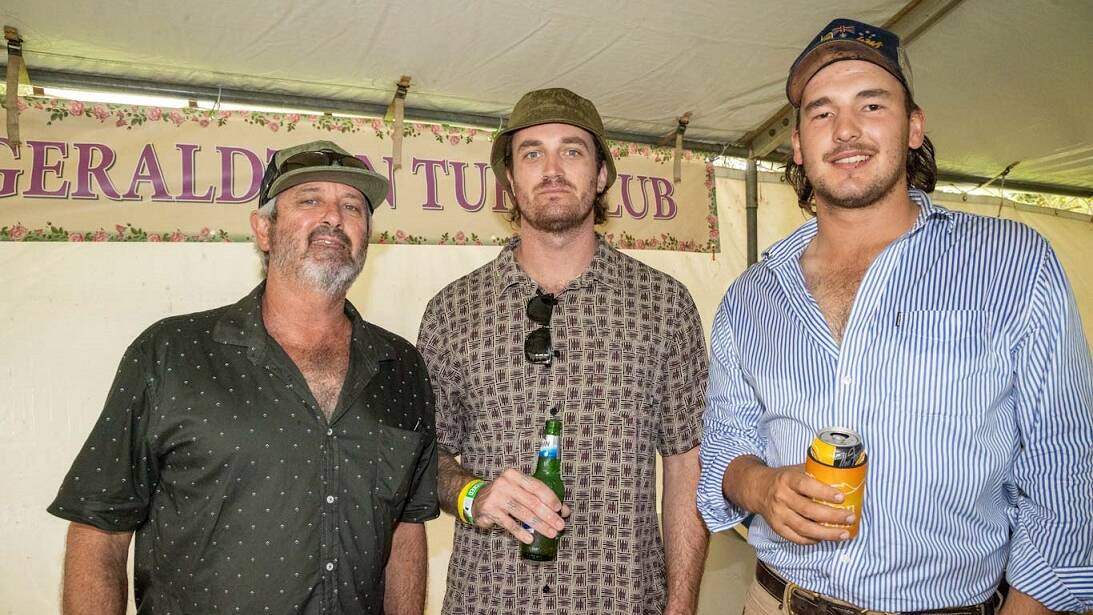 Brett (left) and Korri Brennan, with Will Snell, caught up at the Great Northern Rural Northampton Cup day,