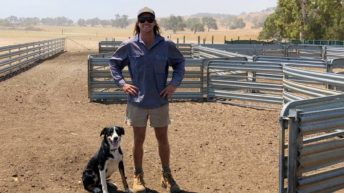 Ryan Skamp, with his dog Bailey, has leased a 40 hectare property with his fiance.
