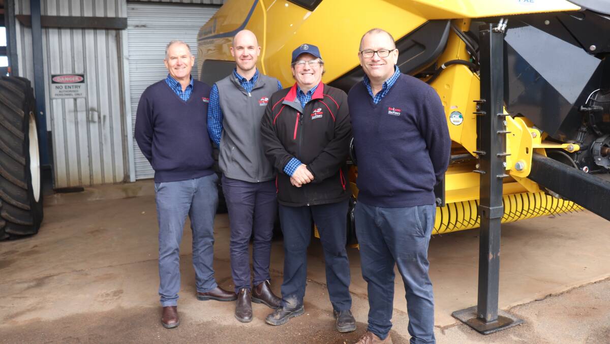The brothers behind Boekeman Machinery dealerships, dealer principal Stuart Boekeman (left), his son Ben and brothers Andrew and Tim at their new Brookton branch.