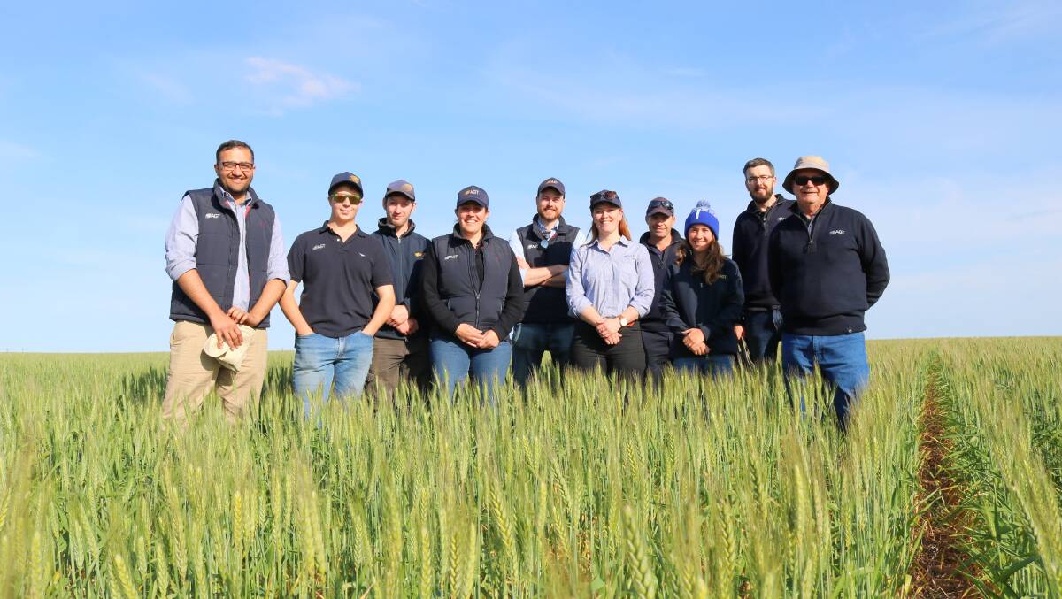 The AGT team at the launch of Denison at the Corrigin Farm Improvement Group's Spring Field Day last Thursday.