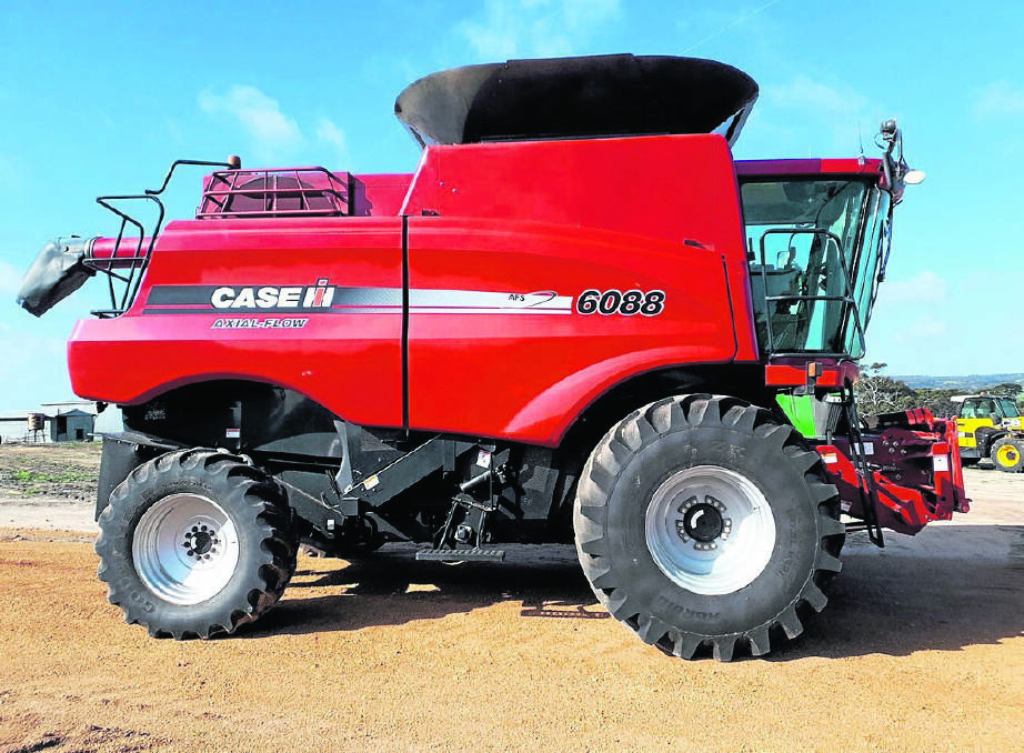 This 2009 Case IH 6088 combine harvester attracted a winning bid of $100,000.