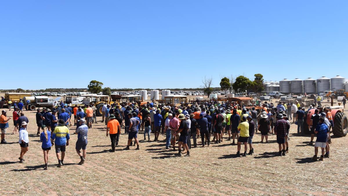 A huge total of 301 buyers registered for the sale at Hazeldean Farms, where the Smeeton family has continuously farmed for 110 years.