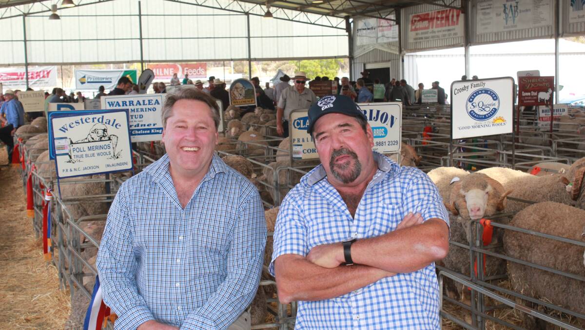 Member for O'Connor Rick Wilson (left) and Esperance Biosecurity Association president Scott Pickering caught up at last week's Make Smoking History Williams Gateway Expo and were delighted with the news that the State Barrier Fence Esperance extension had been given environmental approval.