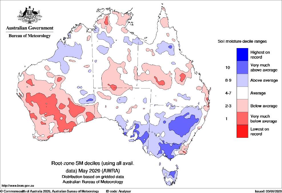 Rainfall below average for southern Australia
