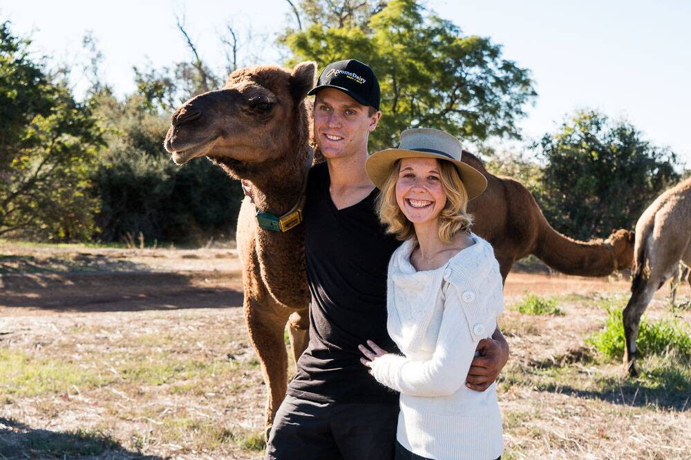 Max and Ronja Bergmann started their camel dairy farm, DromeDairy Australia, six years ago.