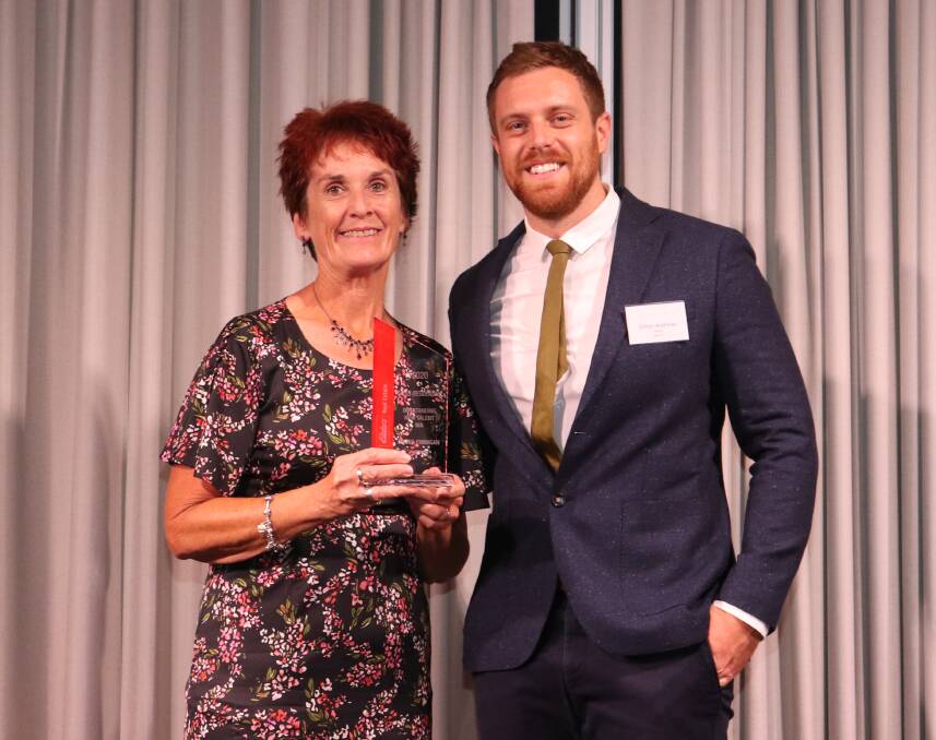 Sales representative Maria Finnigan, Northam, was awarded Outstanding New Talent Sales (Residential), presented by Elders human resources business partner Simon Andrews.