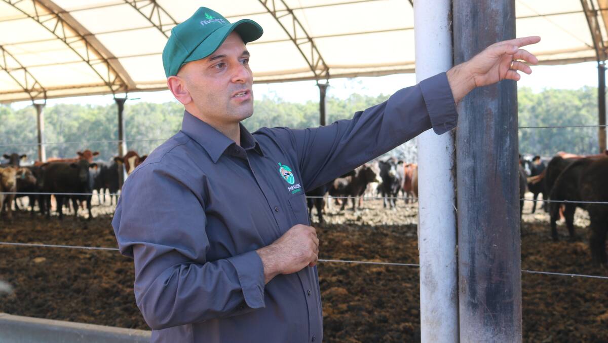 Paradise Enterprises owner and operator Gary Dimasi hosted day two of the Better Beef 21 event and gave participants a tour of his 'dome' shaded feedlot at Paynedale.
