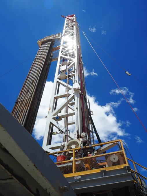 Strike Energy's drilling rig at West Erregulla.