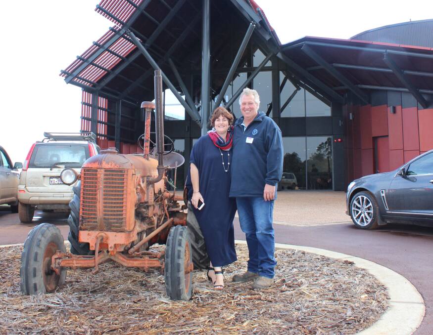 Dairy Innovation Day 2019 co-hosts Sue and Mat Daubney, Bannister Downs Dairy, Northcliffe, in front of their new The Creamery which combines tourist facilities with a commercial dairy and milk processing plant.