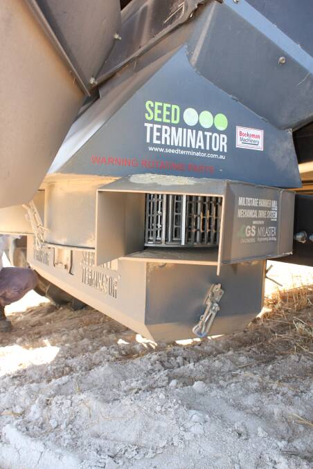 A close-up of the new mill in the Seed Terminator which the company says reduces power by 25 per cent.
