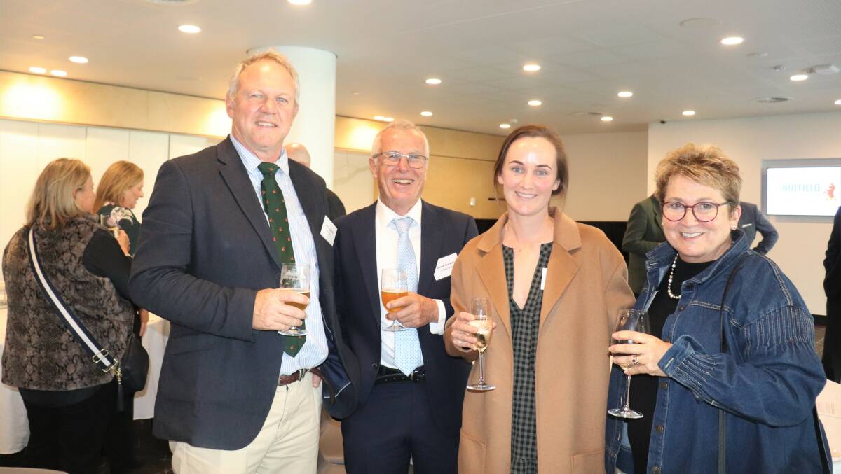Phil Longmire (left), 2004 Nuffield scholar, Beaumont, with Nuffield WA immediate past chairman Reece Curwens family, who were up from South Stirlings for his last official function in that role. They are his father Derek, wife Elsa and mother Kim.