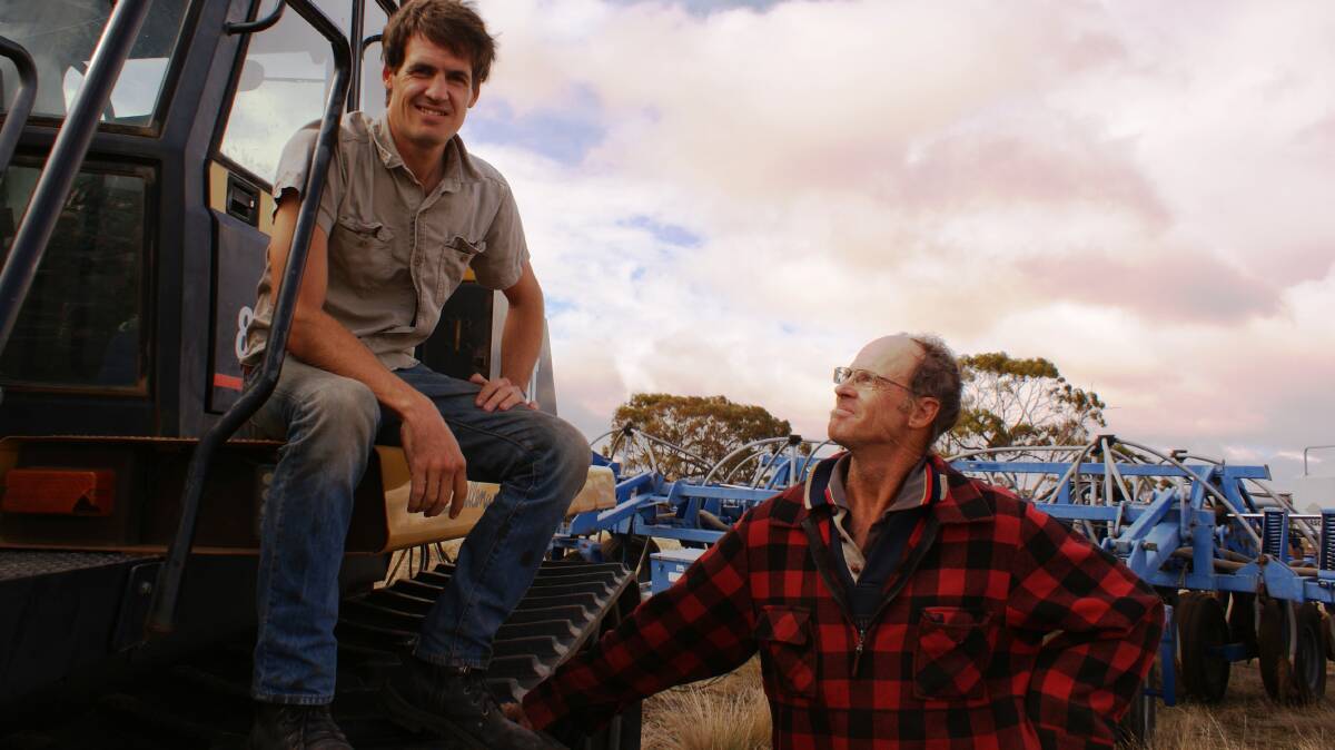Peter (left) and Darrel Hudson, Dowerin, were happy to be announced the WAMMCO Producers of the Month for May.