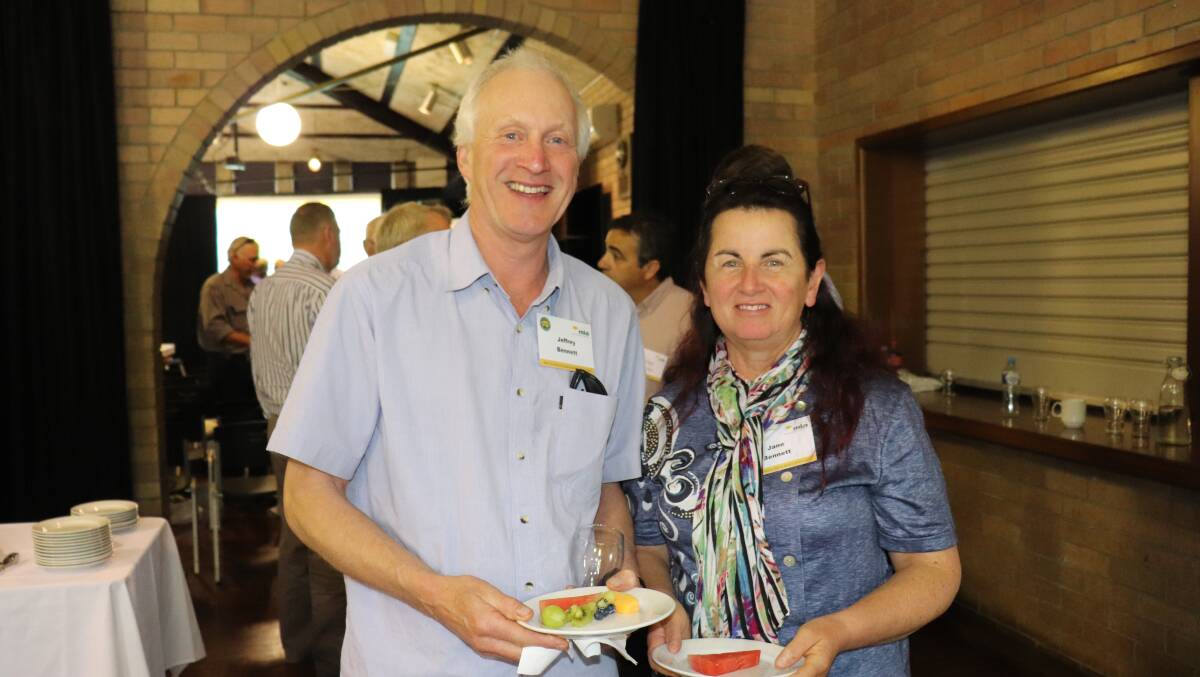  Producers Jeffrey and Jane Bennett, Northcliffe, who left home in the rain on Thursday morning to attend.