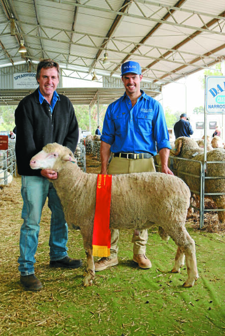 With their reserve champion autumn shorn exhibit were Clinton and Rick Wise, Wililoo stud, Woodanilling.