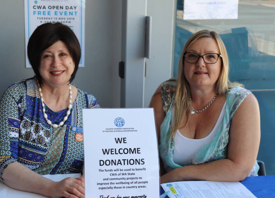  Marguerite Zeilinger (left), CWA State Office administrative co-ordinator and Sharon Clewes, CWA volunteer.
