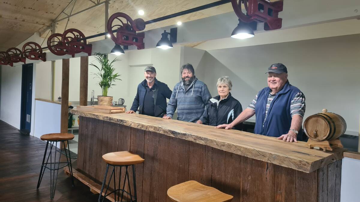 The minds and money behind Woodlands Distillery Kelvin Ridgway (left), Peter Waters, Merrylin and Trevor Stone. Missing is Tony Slattery, who came up with the initial idea alongside Mr Waters.