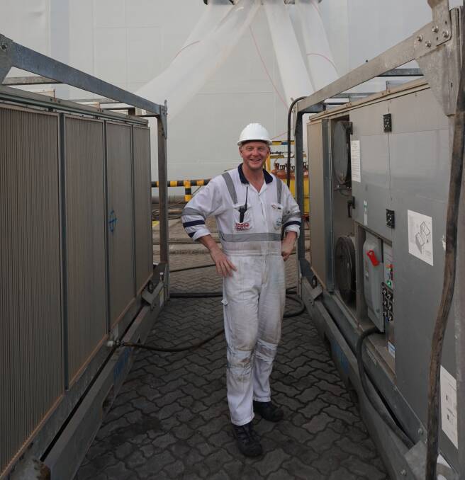 LiveCorp chief executive officer Sam Brown during the industry's dehumidification trial in Dubai.