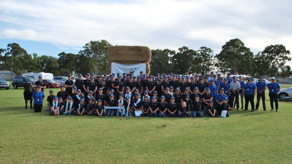  This years group of young cattle handlers and volunteers at last week's WA Youth Cattle Handlers Camp at the Brunswick showgrounds.