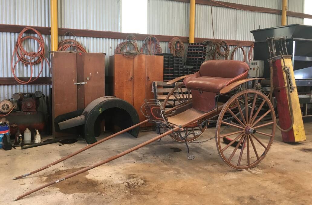 An antique two seater horse cart sold for $2000 at Nutrien Ag Solutions' Albany clearing sale in late March.