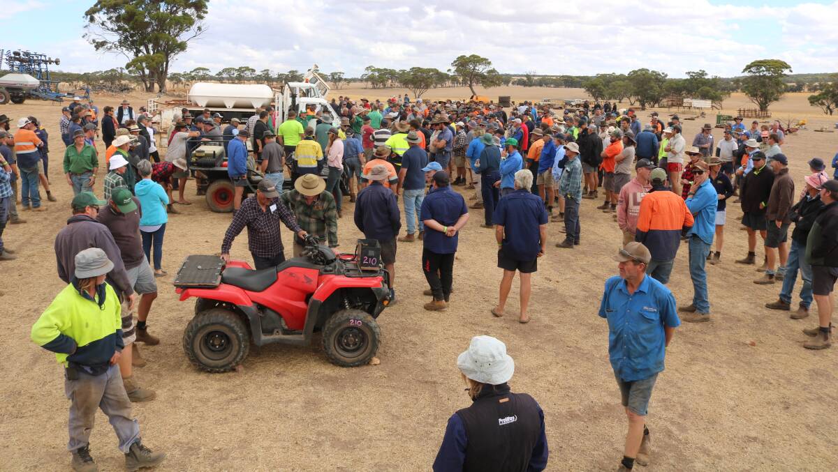 Hundreds of people have flocked to on-property clearing sales across WA since January, bidding top dollar on used machinery with some even going under the hammer for above new value.
