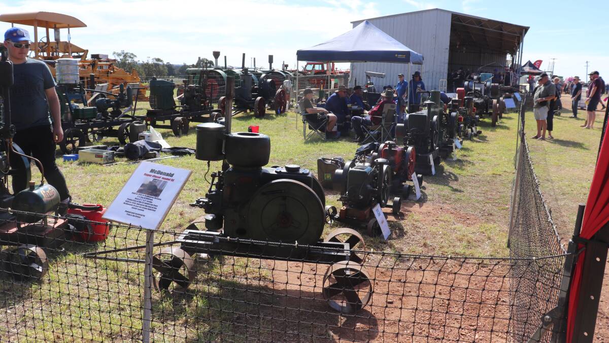 Vintage engines on display. The engines ran constantly throughout the day providing a wall of sound as a backdrop to the event.