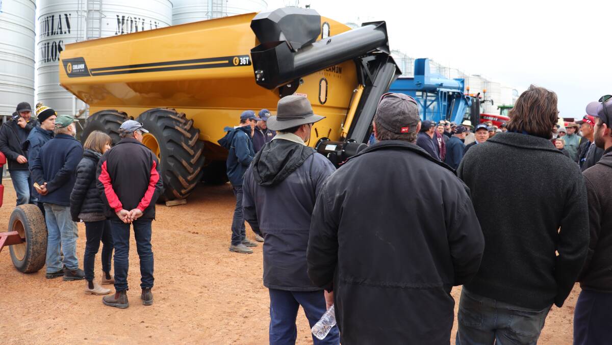 A 2019 Coolamon 36 tonne chaser bin sold for $105,000 to GM & MV Mudie, Ravensthorpe, at Collin and Sandy Penny's clearing sale held last week at Lake King.